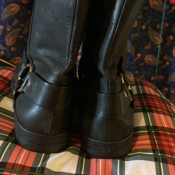 Michael Kors short black leather western boots size 8 med nice - Picture 4 of 9